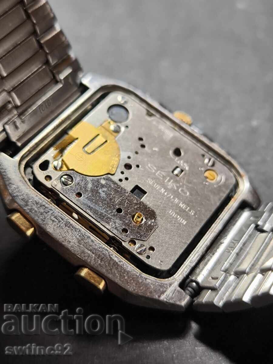 Ρολόι χειρός Seiko quartz H357-5050 υβριδικός χρονογράφος - 5