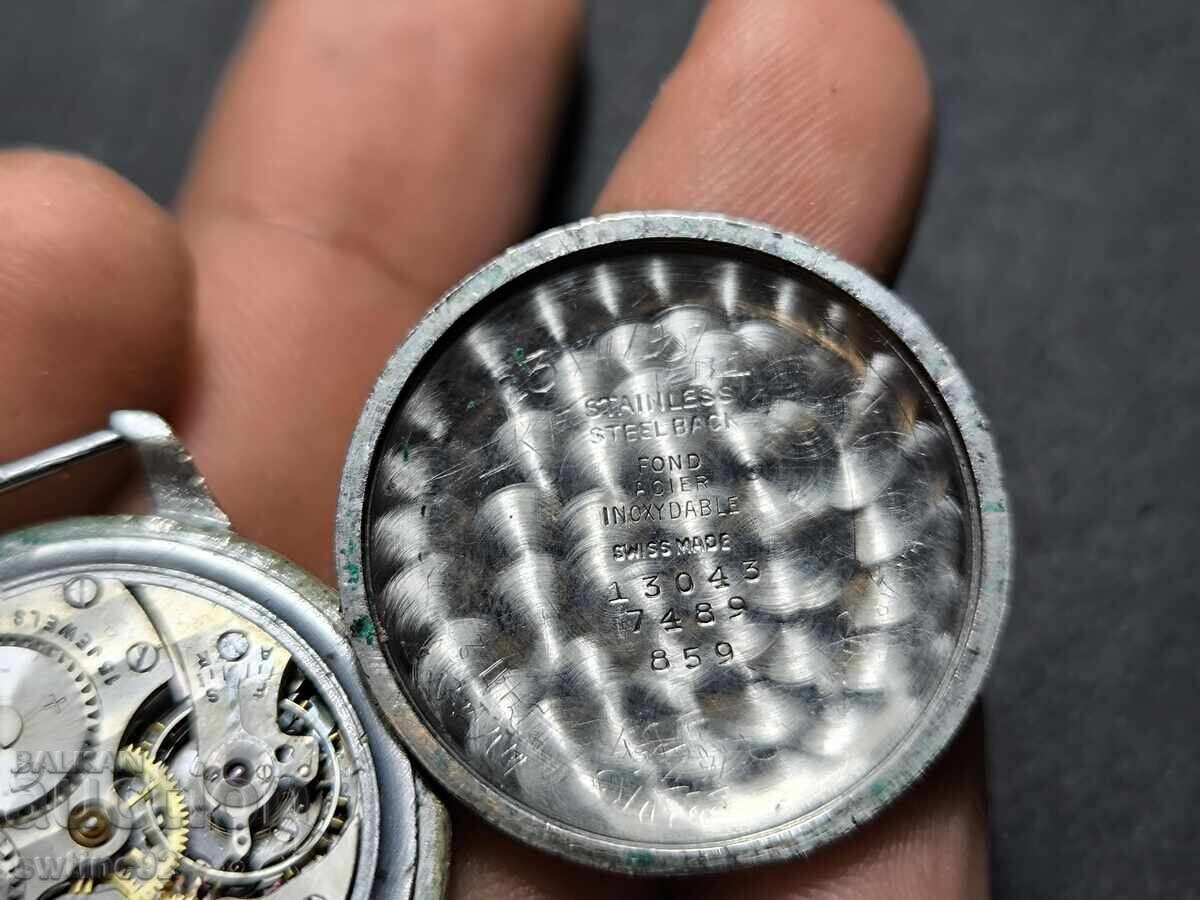 Παλιό στρατιωτικό ρολόι χειρός CYMA Tavannes 15 j - 5