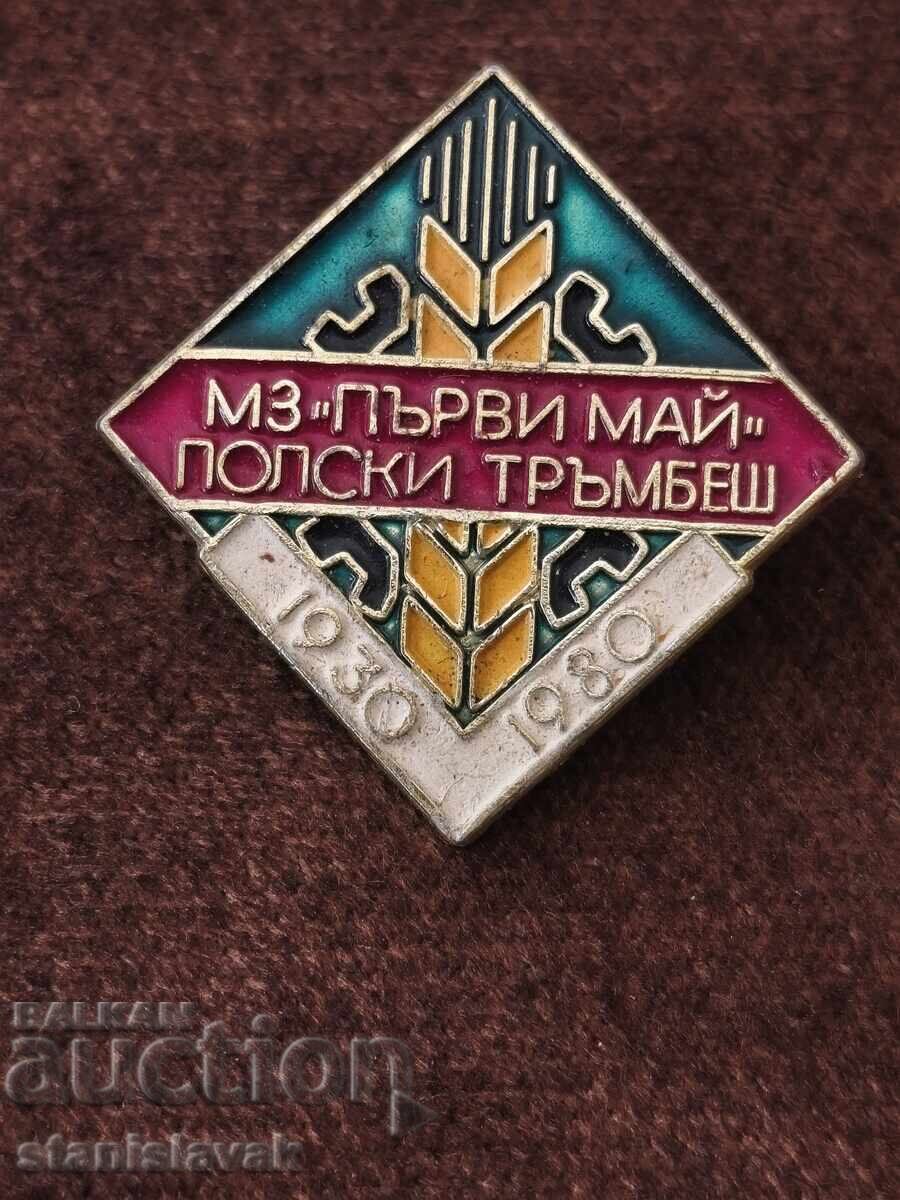 Значка машиностроителен завод" 1 май"Полски Тръмбеш