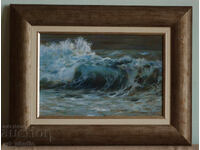 Valul mării - culori în ulei