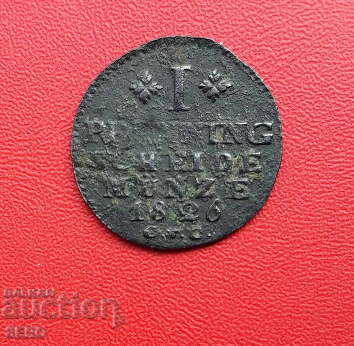 Germany-Braunschweig-Lüneburg-1 Pfennig 1826