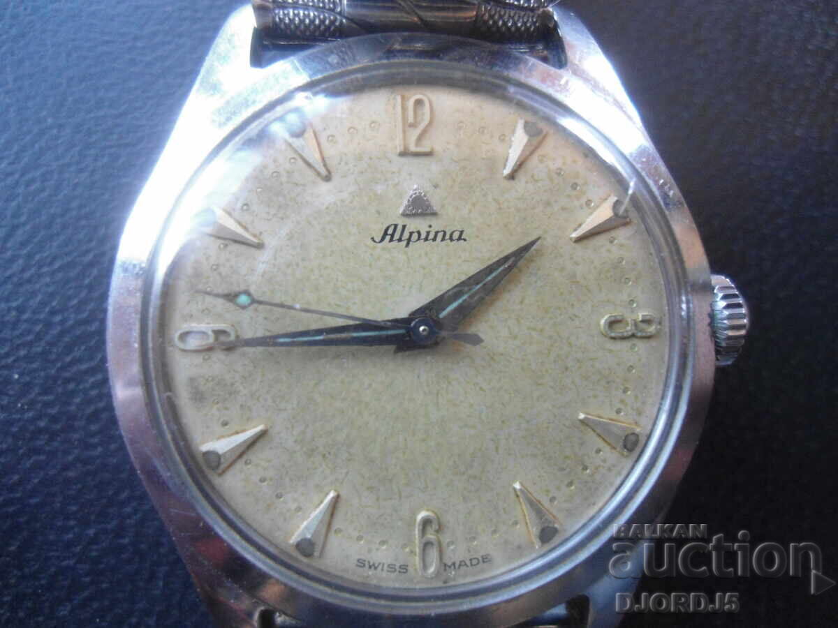 Alpina, винтидж мъжки механичен швейцарски часовник