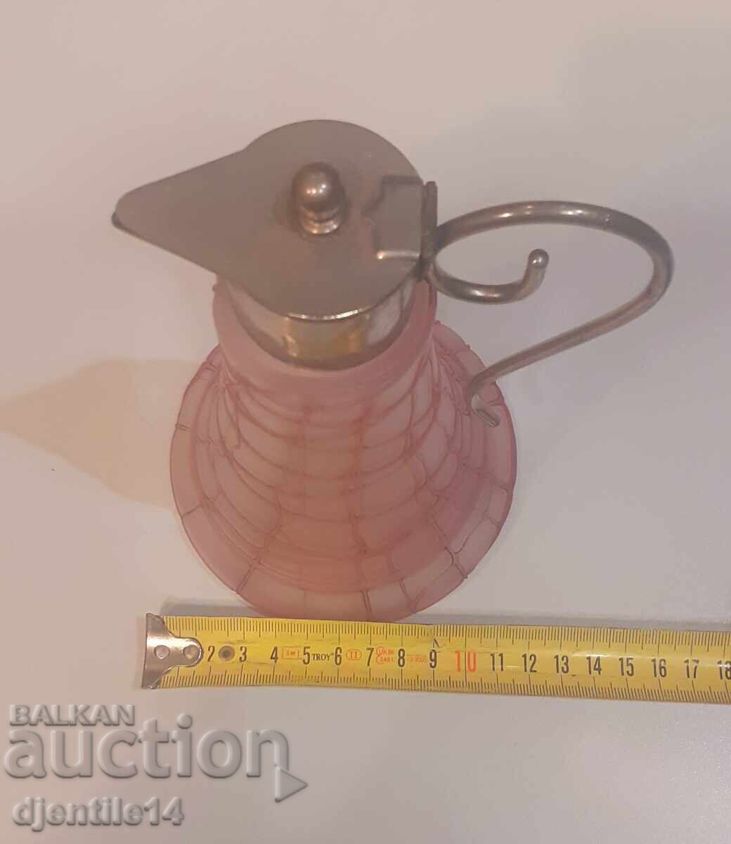 Vintage colored glass (small pitcher) - 5 Vintage colored glass (small pitcher) - 5