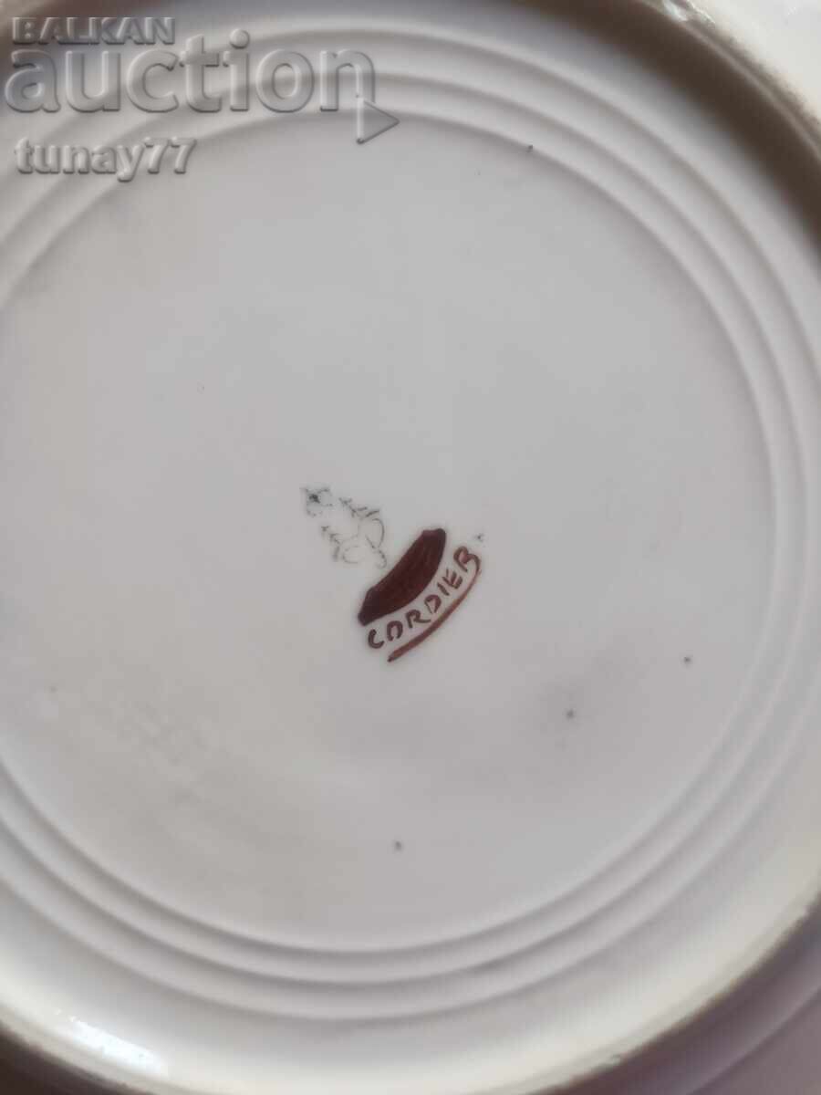 Porcelain Plate Rare collectible porcelain with hallmark and - 6