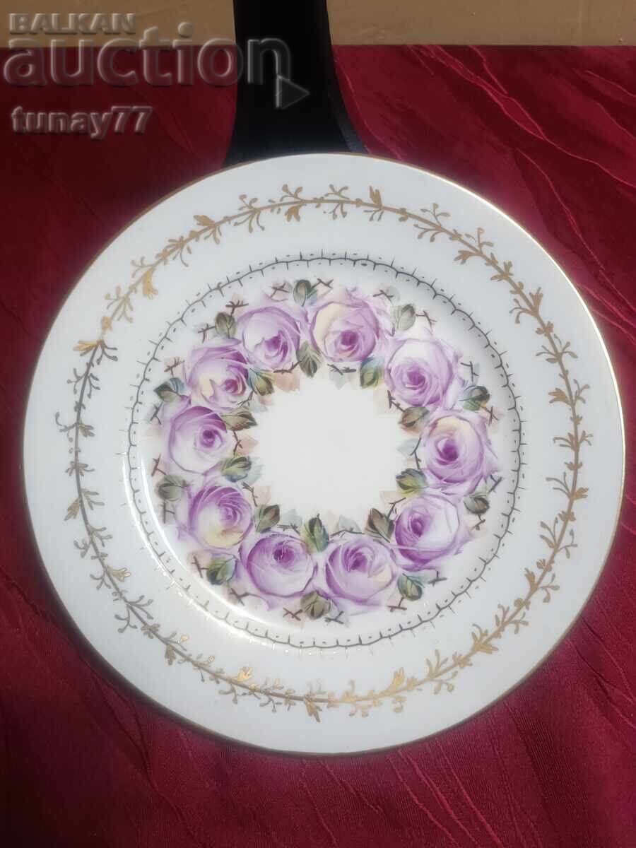 Porcelain Plate Rare collectible porcelain with hallmark and - 7