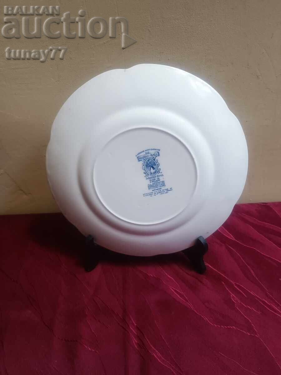 Auction  Plate Rare collectible porcelain with ENGLAND hallmark