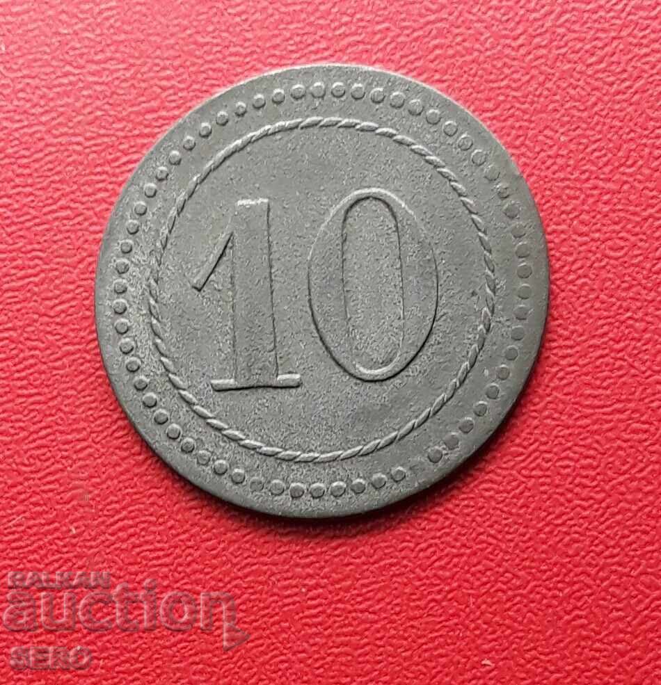 Германия-Лагер за военнопленници в Гюстров-10 пфенига 1916 с цена € 15.00 | 29.34 лв.