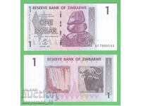 (¯`'•.¸ ZIMBABWE $1 2007 UNC ¸.•'´¯)