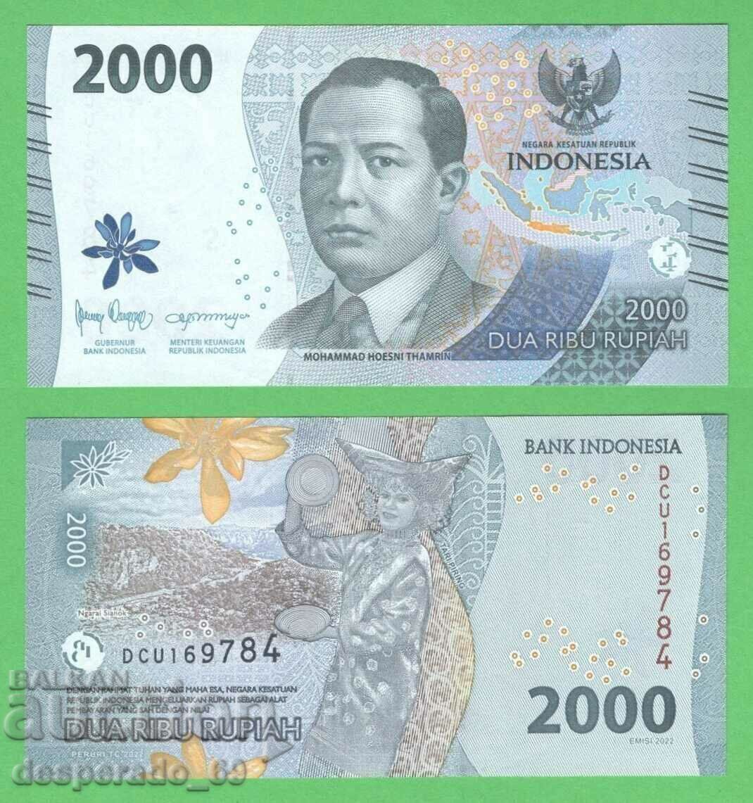 (¯`'•.¸ INDONESIA 2000 rupiah 2023 UNC ¸.•'´¯)