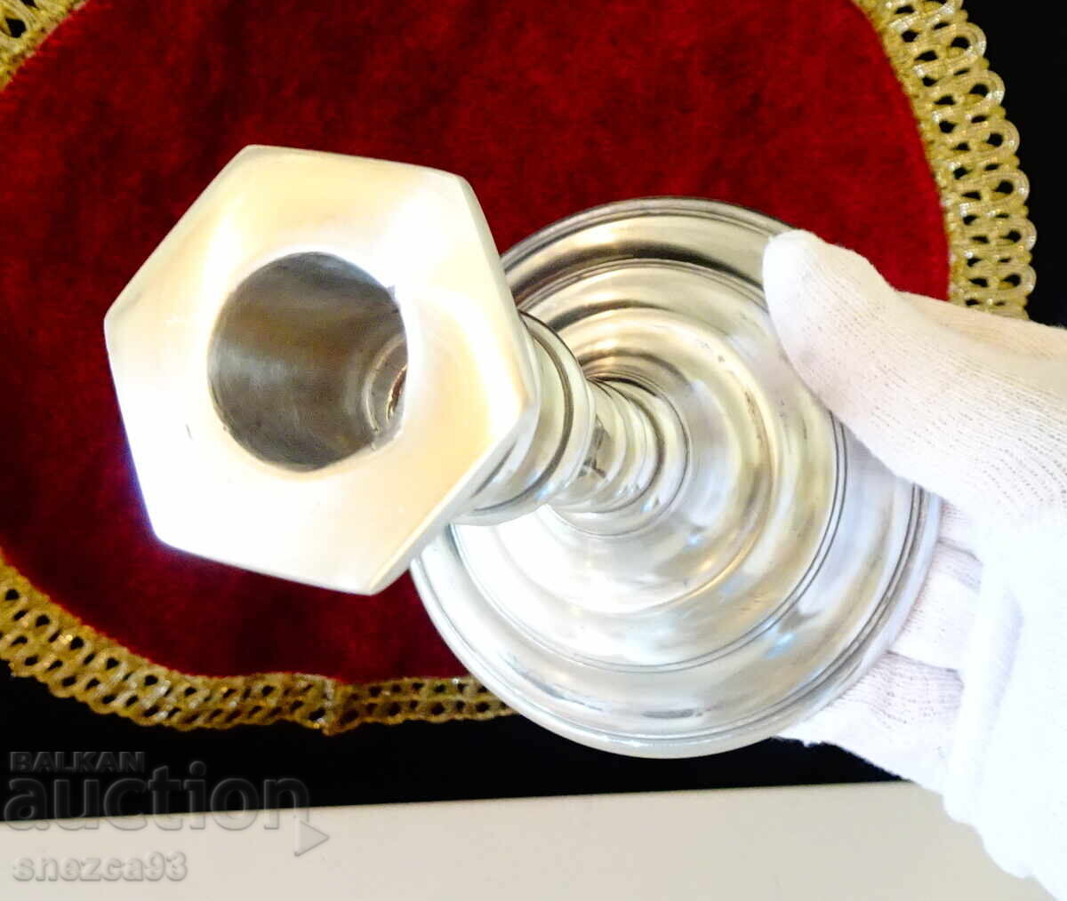 Licitație Sfeșnic edwardian din cositor 520 g