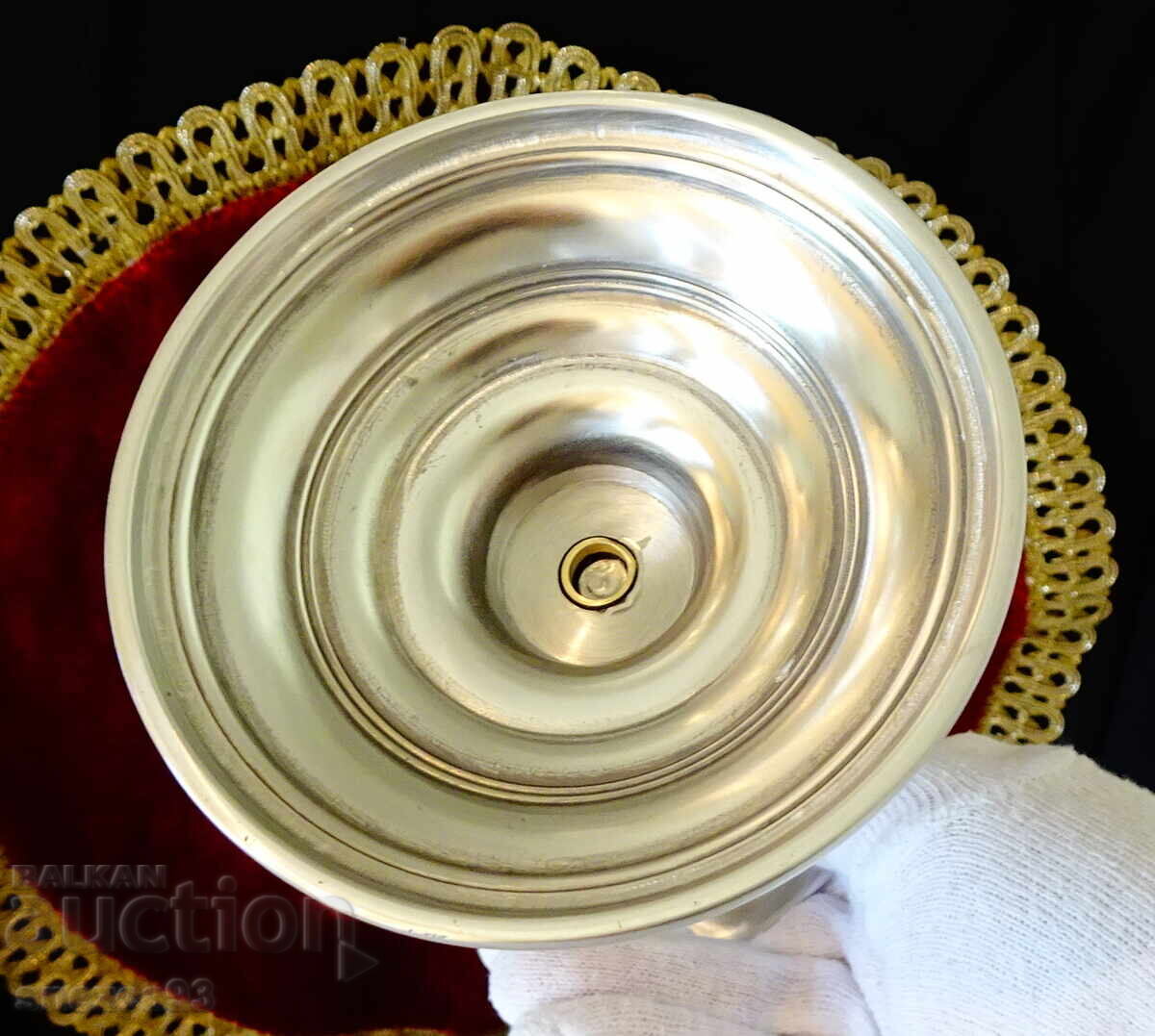 Sfeșnic edwardian din cositor 520 g - 5