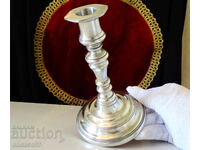 Εδουαρδιανό κασσιτερένιο κηροπήγιο 520 γρ