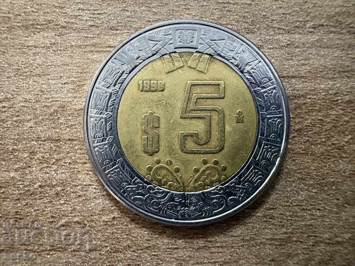 Mexic - 5 pesos (1998)