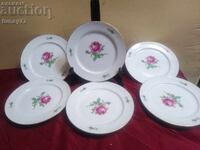 Лот красиви  чини Рози 6 нр порцелан с маркировка