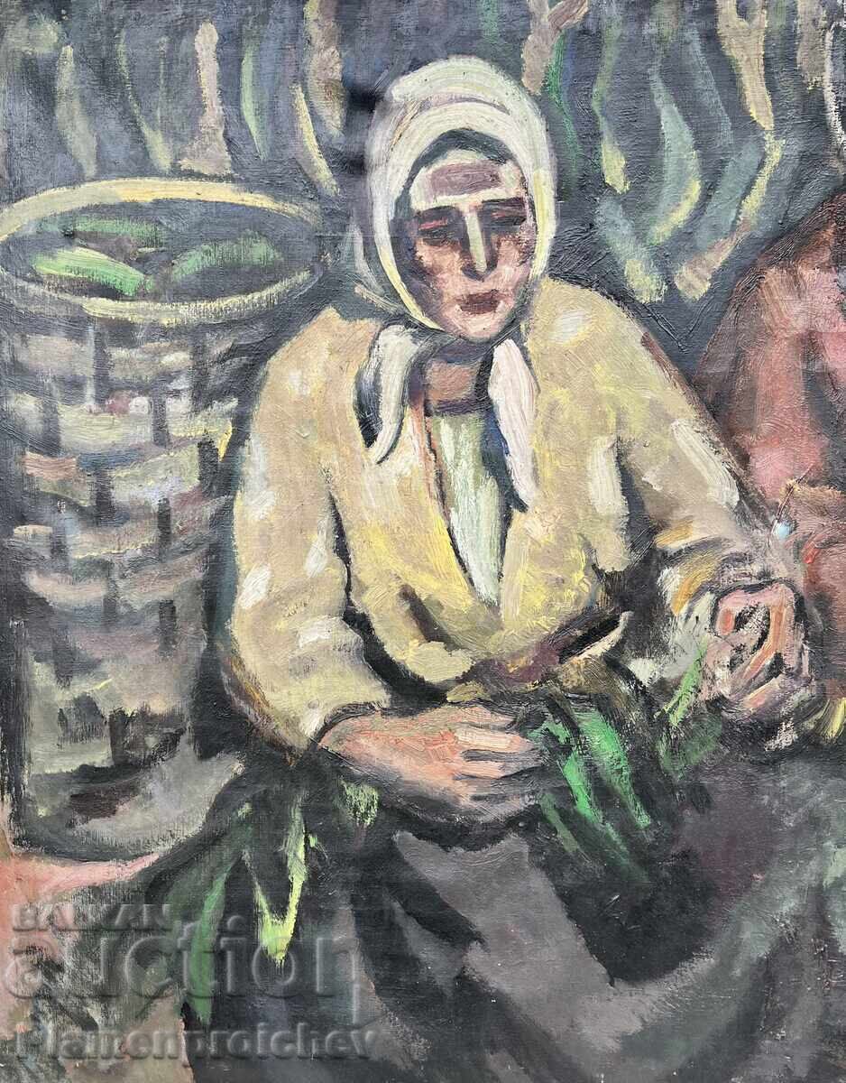 LARGE OIL PAINTING ON CANVAS VENKO PETROV - 5