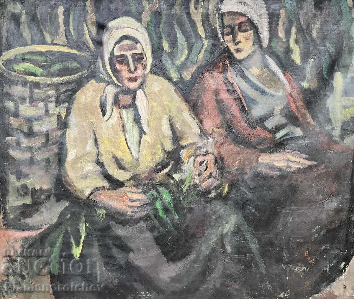 LARGE OIL PAINTING ON CANVAS VENKO PETROV