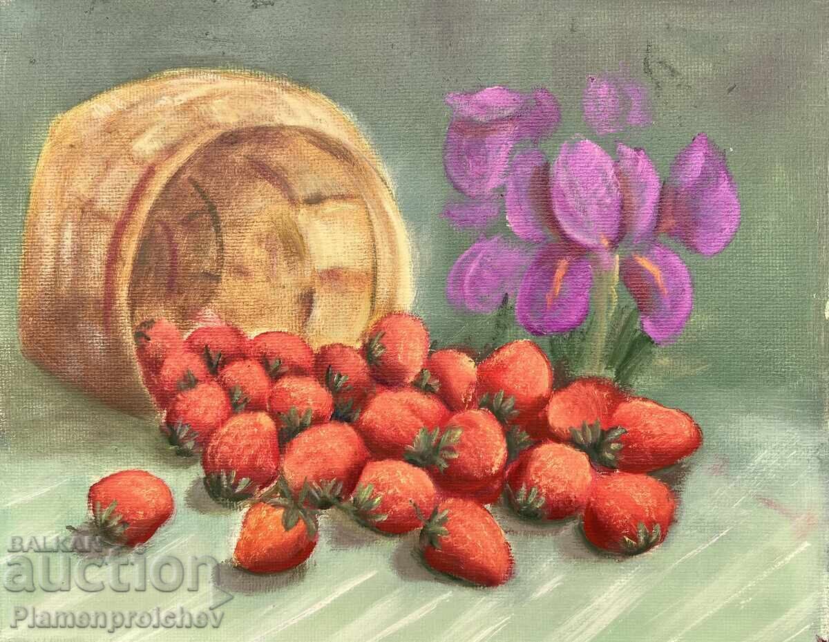 КАРТИНА МАСЛО НАТЮРМОРТ УНИКАТ с цена € 0.01 | 0.02 лв.