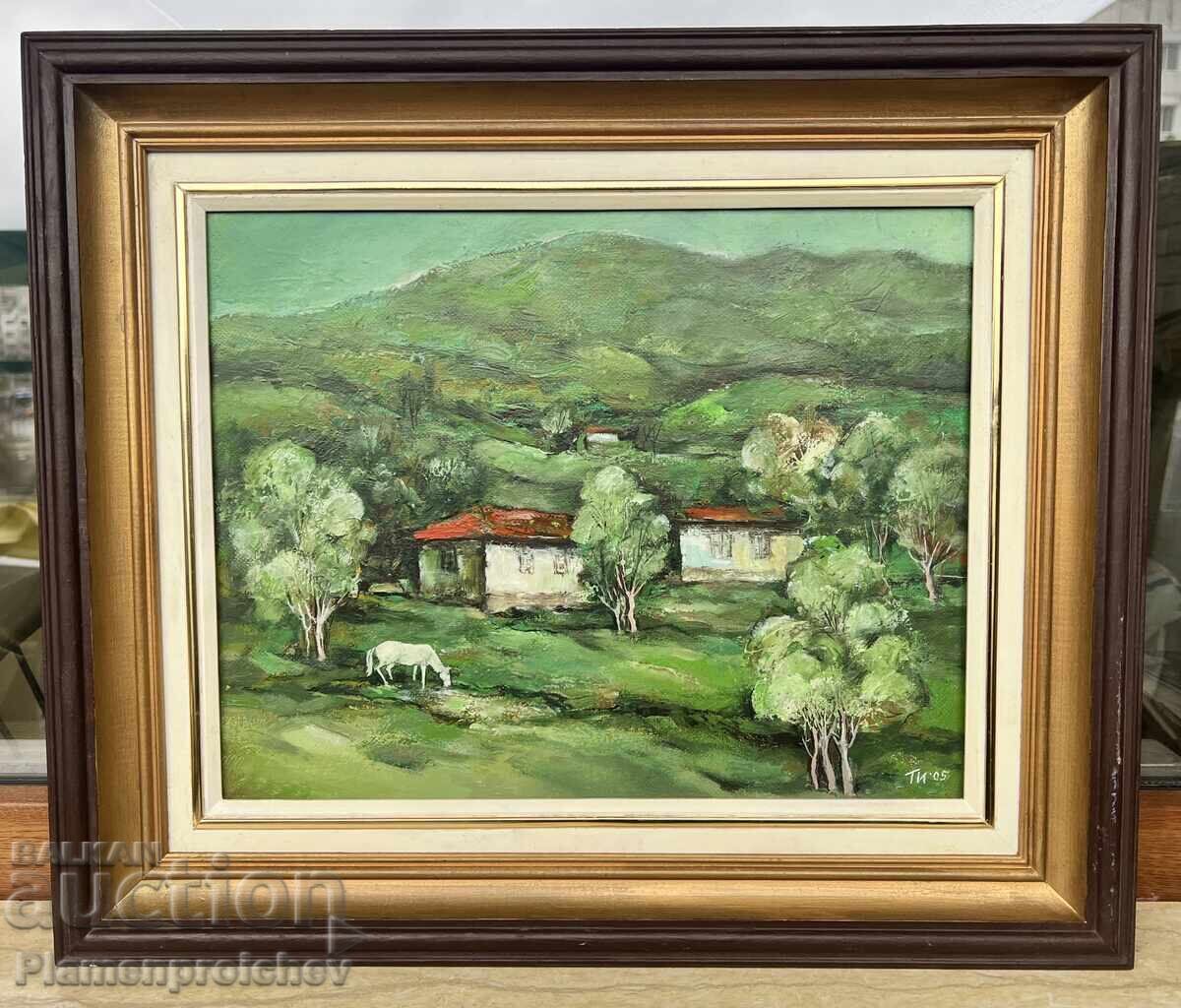 UNIQUE OIL PAINTING ON CANVAS SIGNED 2005