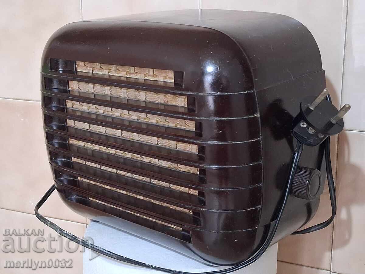 Old Bakelite radio station from the early Soviet era, radio speaker