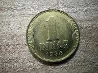 Iugoslavia - 1 dinar (1938)