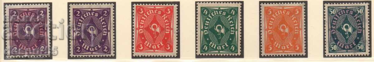 1921-22. Germania. Corn poștal. Mărci poștale zilnice noi