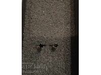 Σκουλαρίκια με Μαύρα Ζιρκόνια 4mm