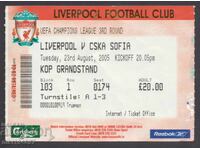 Liverpool - CSKA 2005 ticket