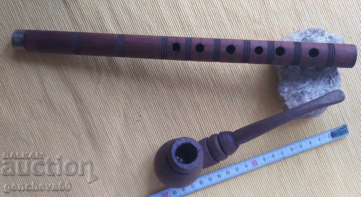 Old kaval, duduk, and smoking pipe - 6