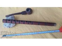 Old kaval, duduk, and smoking pipe