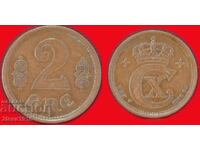 Ⰺ CHRISTIAN X (1912-1947) * DENMARK 2 ORE 1916!
