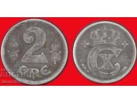 Ⰺ CHRISTIAN X (1912-1947)*DENMARK 2 ORE 1918! IRON! UNCOMMON