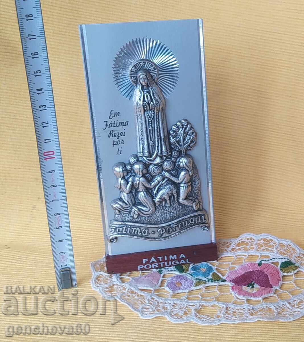 Placă argintată cu Fecioara Maria din Fátima - 5 Placă argintată cu Fecioara Maria din Fátima - 5