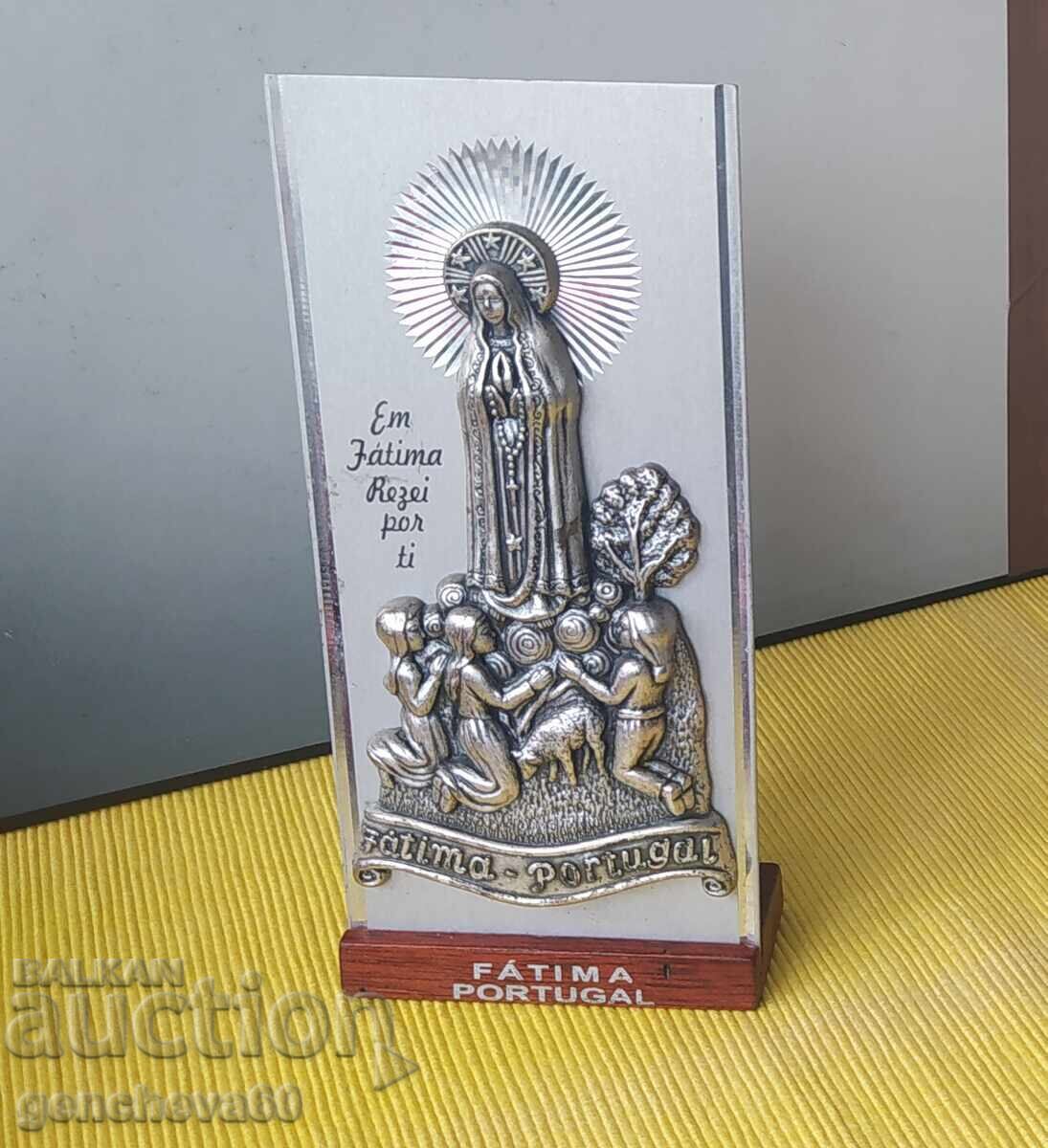 Placă argintată cu Fecioara Maria din Fátima - 6 Placă argintată cu Fecioara Maria din Fátima - 6
