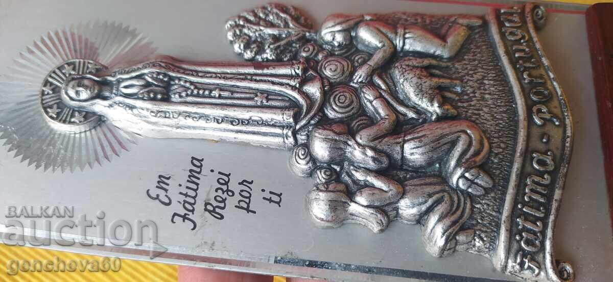 Посребрена плоча на Дева Мария от Фатима - 7