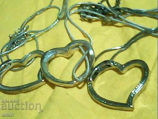 Όμορφα ασημένια κολιέ με κρύσταλλα - 5