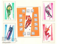 1987. Bulgaria. XV Jocuri Olimpice de Iarnă Calgary'88 + Bloc