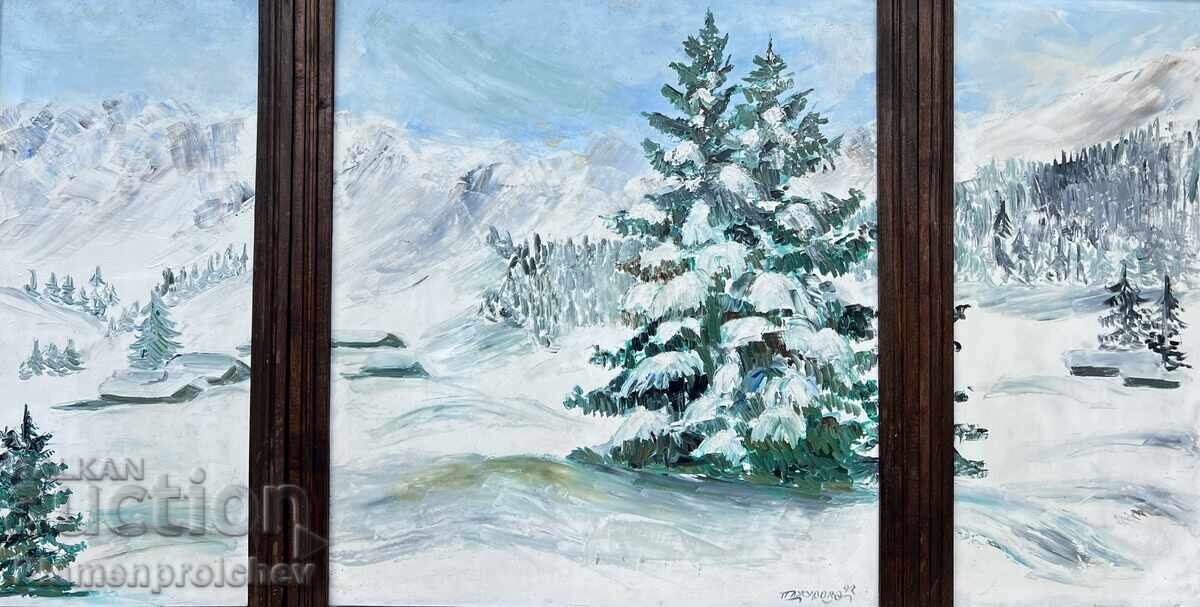 ΜΟΝΑΔΙΚΟ ΤΡΙΠΤΥΧΟ ΠΙΝΑΚΑΣ ΑΞΙΝΙΑ ΤΖΟΥΡΟΒΑ 1992 ΧΕΙΜΕΡΙΝΟ ΤΟΠΙΟ με τιμή € 5.50 | 10.76 BGN