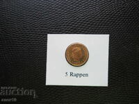 Switzerland 5 rappen 1988 proof D