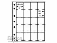 GRANDE sheets for 20 coins in cardboard boxes of size - 50x50 mm /c