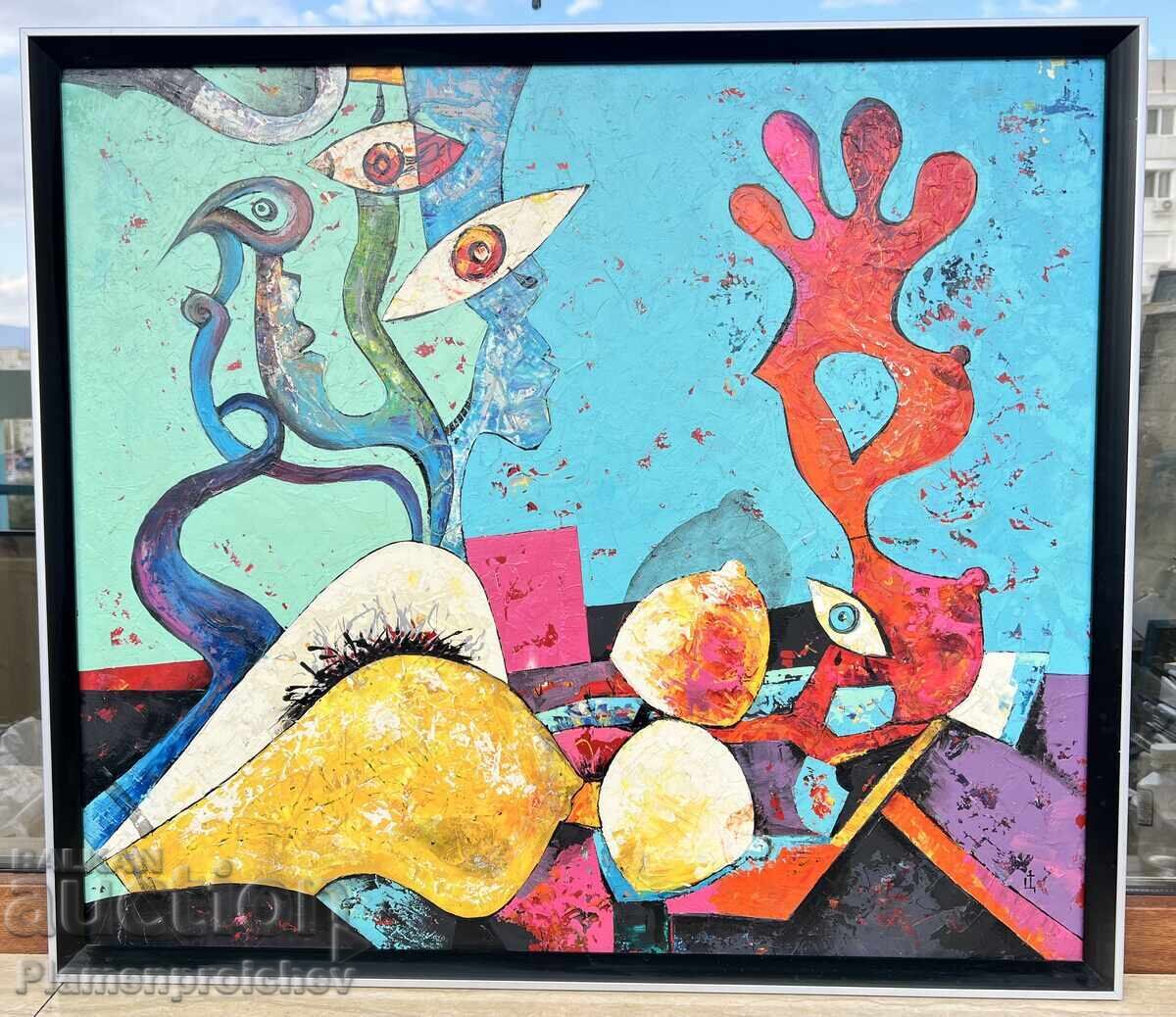 HASHISH COBRA PAINTING TSVYATKO TSVETKOV CHERVEN BRYAG SIGNED