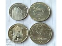 4 τεμάχια, 1 και 2 λέβα χειμερινοί και θερινοί ολυμπιακοί αγώνες