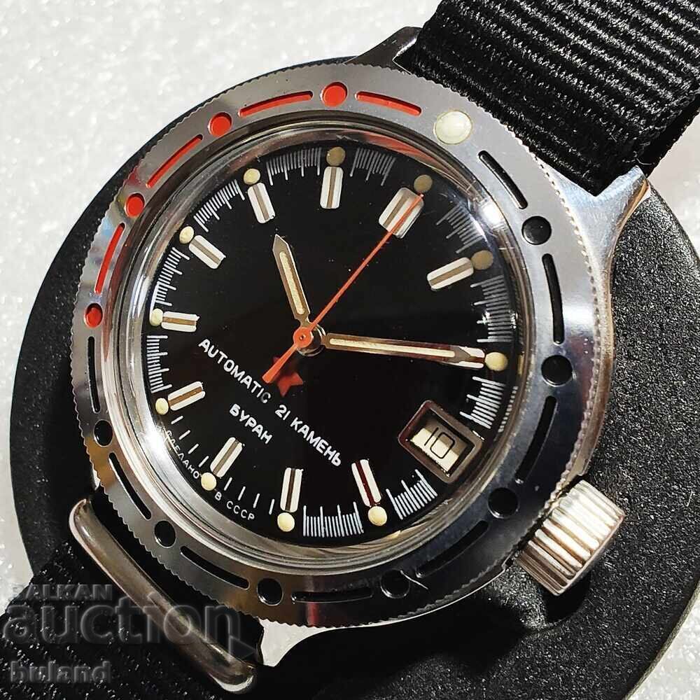 Ceas rar din oțel Vostok Amphibia Buran Automatic USSR