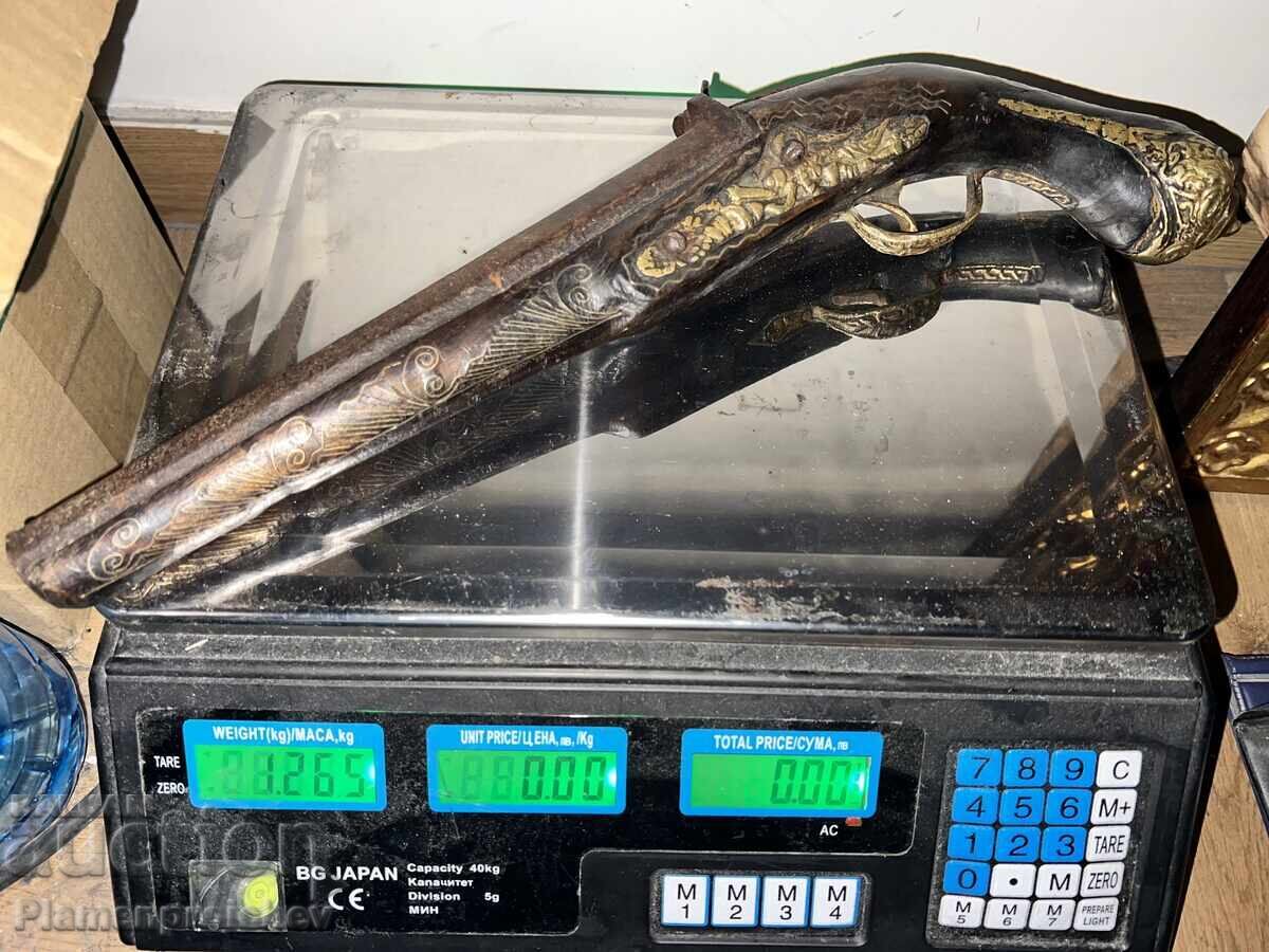 МУЗЕЕН ЕКСПОНАТ АВТЕНТИЧЕН КРЕМЪЧЕН ПИЩОВ ПИСТОЛЕТ ПУШКА РЕВ - 13