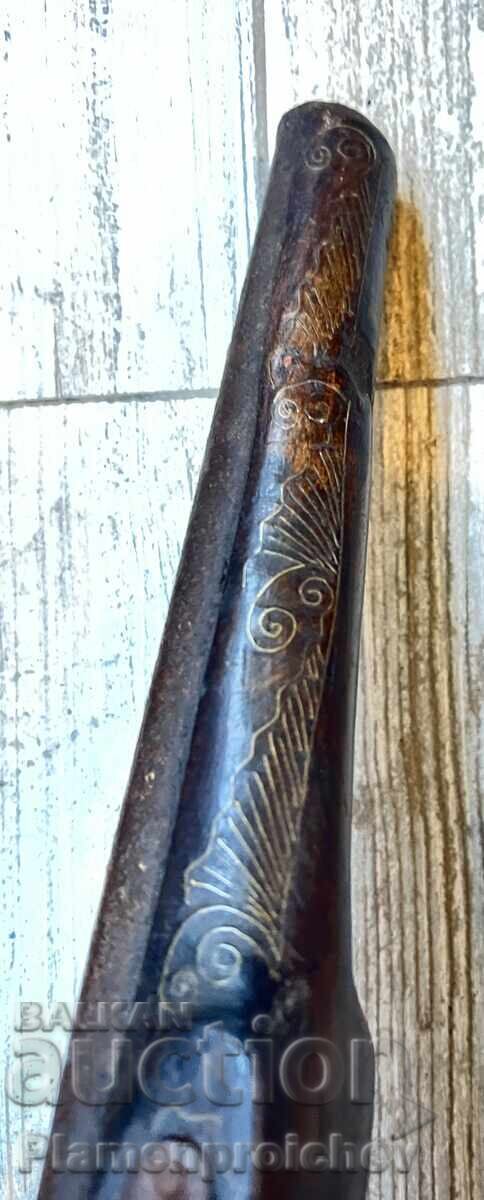 Аукцион МУЗЕЕН ЕКСПОНАТ АВТЕНТИЧЕН КРЕМЪЧЕН ПИЩОВ ПИСТОЛЕТ ПУШКА РЕВ