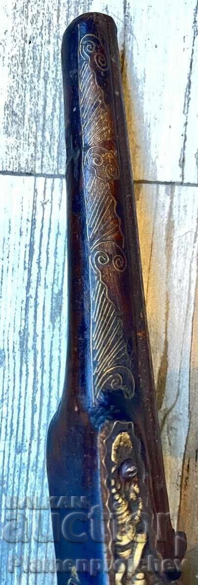 МУЗЕЕН ЕКСПОНАТ АВТЕНТИЧЕН КРЕМЪЧЕН ПИЩОВ ПИСТОЛЕТ ПУШКА РЕВ - 6