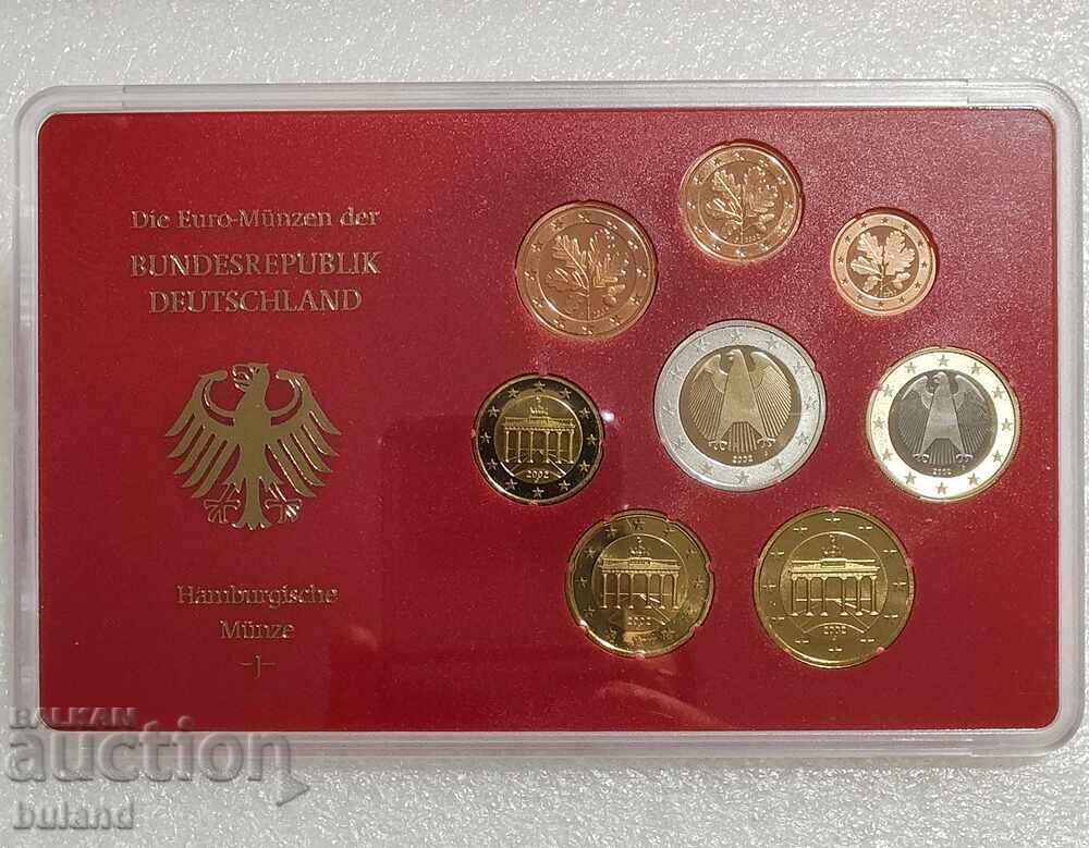 Germania UNC PROOF Set Euro de 8 Monede 2002 J Cent Centa