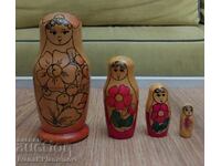 Σετ 4 ρωσικές κούκλες (ματριόσκα) για συλλέκτες