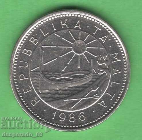 (¯`'•.¸ 10 cents 1986 MALTA aUNC ¸.•'´¯) with price € 0.90 | 1.76 BGN