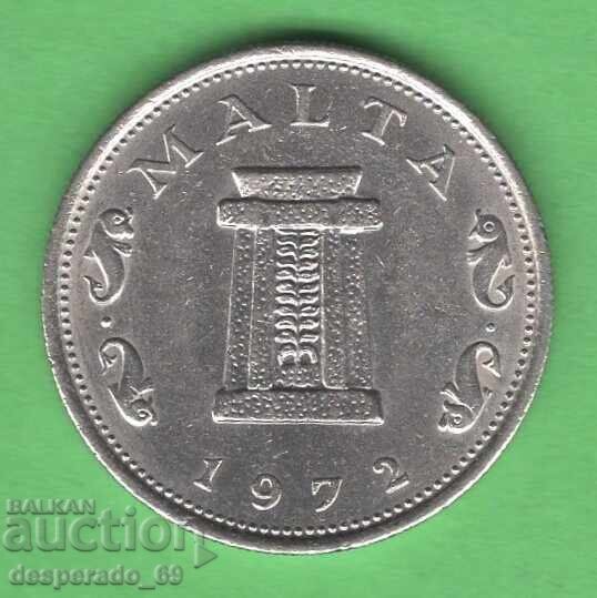 (¯`'•.¸   5 цента 1972 МАЛТА   ¸.•'´¯) с цена € 1.20 | 2.35 лв.