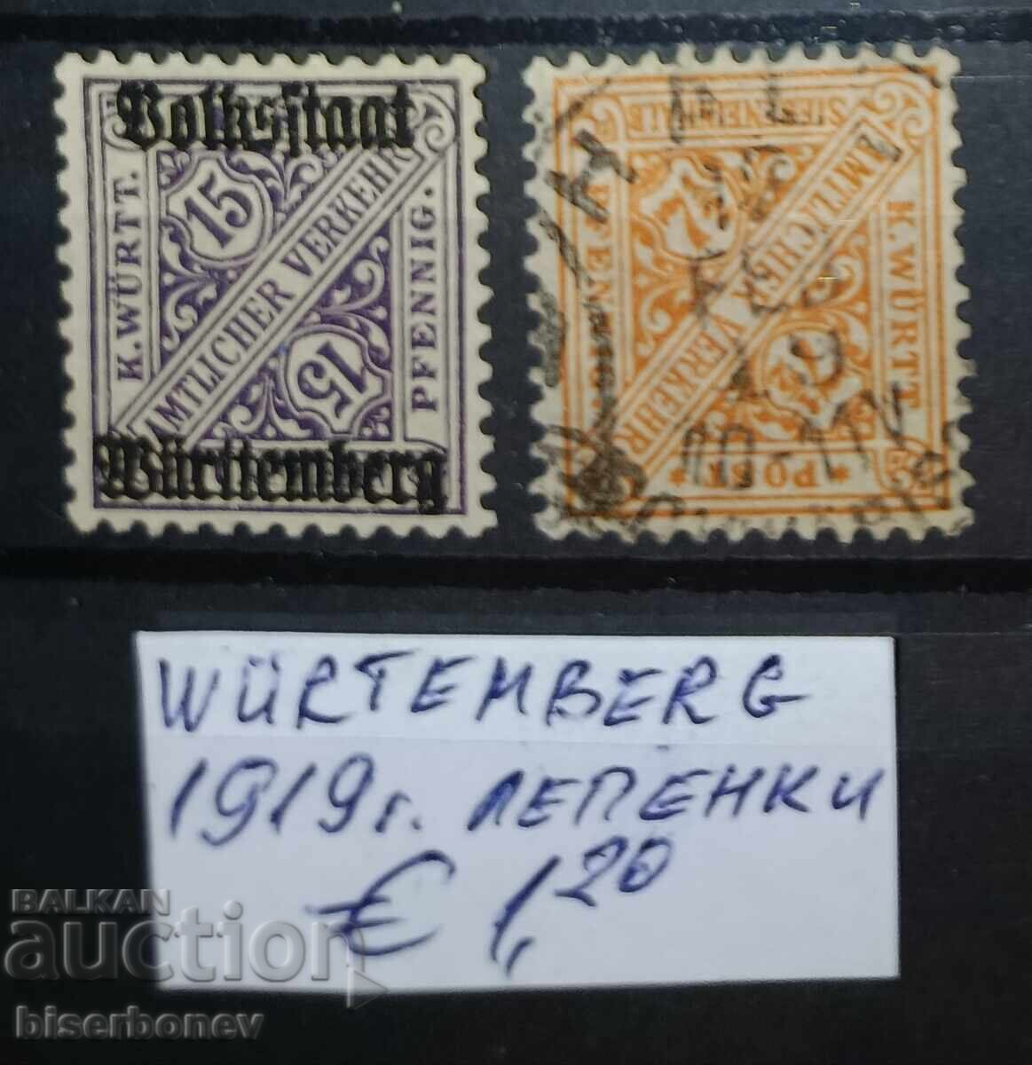 1919, Germania, Württemberg, urme de șarnieră